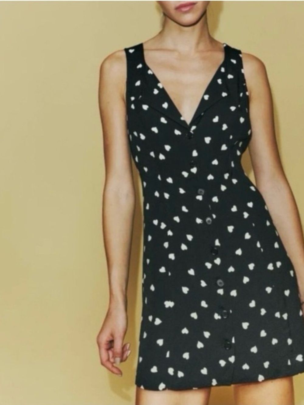 Reformation Rilynn Mini Dress in Heart Print